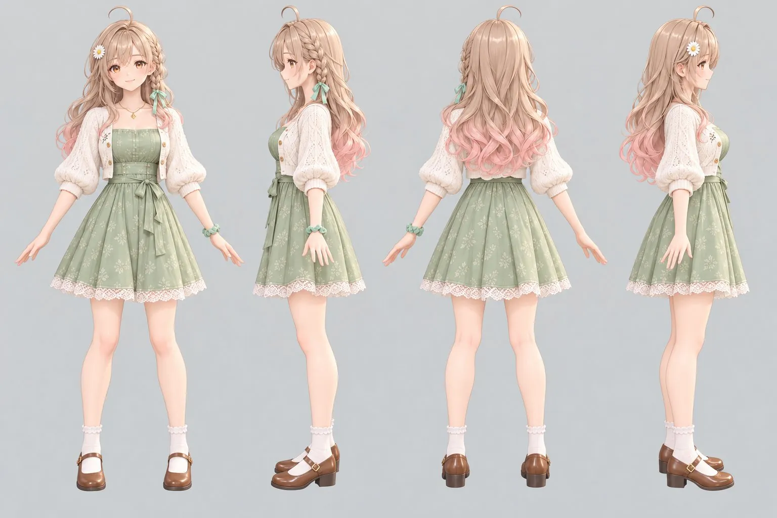 Starting point: the design sheet drawn by ChatGPT, showing the front, both sides, and back