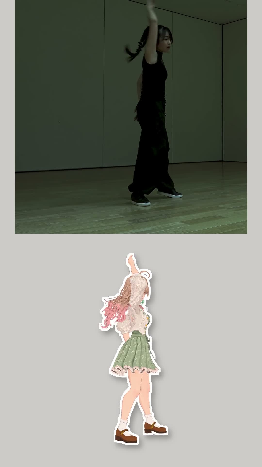 並排版：上面是美弦的原片，下面是陽菜